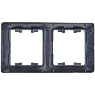 GLOSSA Рамка 2 поста вертикальная антрацит