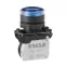 Кнопка КМЕ4111мЛ-220В-синий-1но+1нз-цилиндр-индикатор-IP40-КЭАЗ