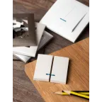 Валенсия лицевая панель выключателя 2-кл. с индикатором 10А жемчуг