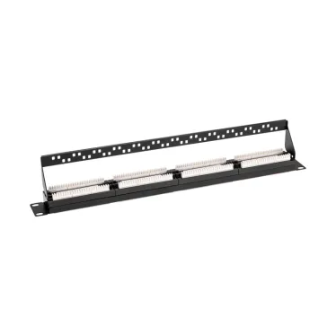 Патч-панель с кабельным органайзером 19дюймов 1U 24 порта RJ-45 CAT 6 UTP