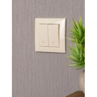 Валенсия выключатель 2-кл. 10А кремовый проходной