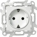 Розетка 2К+З Schuko со штор, белый