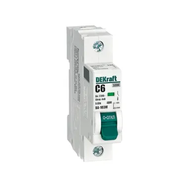 Выключатель автоматический без теплозащиты 1P 6А х-ка C 6кА ВА-103M