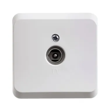 ЭТЮД Розетка телевизионная TV 0.7дБ наружная белая
