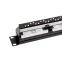 Патч-панель с кабельным органайзером 19дюймов 1U 24 порта RJ-45 CAT 6 UTP