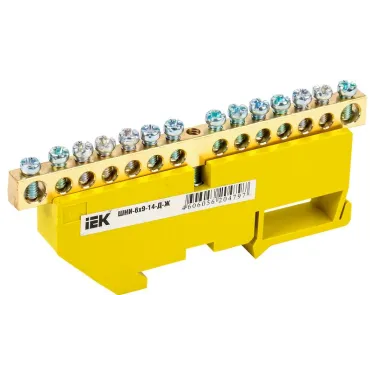 Шина PE земля на DIN-изоляторах ШНИ-6х9-14-Д-Ж