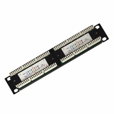Патч-панель 10дюймов 1U 12 портов RJ-45 категория 5e Dual IDC