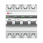 Выключатель автоматический четырехполюсный 3А D ВА47-63 4.5кА PROxima