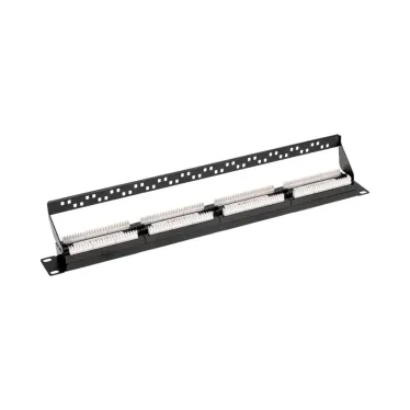 Патч-панель с кабельным органайзером 19дюймов 1U 24 порта UTP RJ-45 CAT 5e