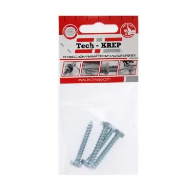 Шуруп DIN571 6х60 сантехнический, шестигранная головка (4шт) - пакет