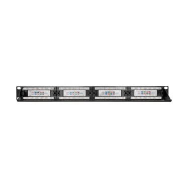 Патч-панель с кабельным органайзером 19дюймов 1U 24 порта UTP RJ-45 CAT 5e