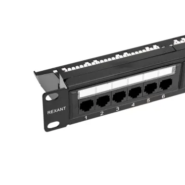 Патч-панель с кабельным органайзером 19дюймов 1U 24 порта UTP RJ-45 CAT 5e