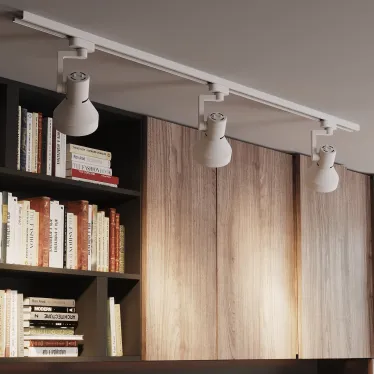 Светильник трековый однофазный под лампу E27 220V IP20 112*230мм белый конус | TR014 | Gauss