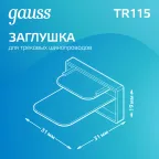 Заглушка для трекового шинопровода осветительного черный | TR115 | Gauss