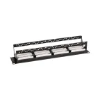 Патч-панель с кабельными органайзерами 19дюймов 2U 48 портов UTP RJ-45 CAT 5e