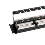 Патч-панель с кабельными органайзерами 19дюймов 2U 48 портов UTP RJ-45 CAT 5e