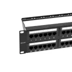Патч-панель с кабельными органайзерами 19дюймов 2U 48 портов UTP RJ-45 CAT 5e