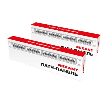 Патч-панель с кабельными органайзерами 19дюймов 2U 48 портов UTP RJ-45 CAT 6