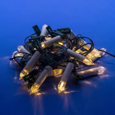 Гирлянда светодиодная  «Свечки» ULD-S0600-030/SGA WARM WHITE IP20 CANDLES    6м. 30 светодиодная . 3000К шнур зел. | UL-00005469 | Uniel