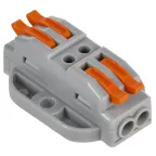 Строительно-монтажная клемма СМК 222-4122P проходная с площадкой (50шт/упак) IEK