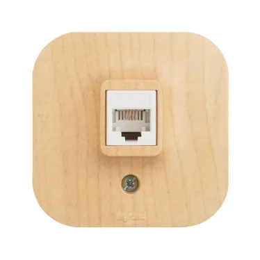 Quteo Розетка телефонная RJ11 наружная дерево