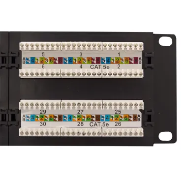 Патч-панель TERACOM PRO 19'Cat.5E 2U неэкранированная UTP 48 портов RJ-45 Dual IDC