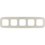 Valena ALLURE Рамка 5 постов слоновая кость универсальная