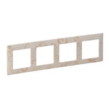 Valena LIFE Рамка 4 поста Ампир бежевый универсальная