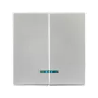 Валенсия лицевая панель выключателя 2-кл. с индикатором 10А сталь