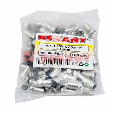 F-разъем RG-6, обжим,