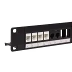 Патч-панель модульная TERACOM PRO 19'1U неэкранированная 24 порта с органайзером (пустая)
