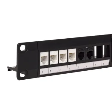 Патч-панель модульная TERACOM PRO 19'1U неэкранированная 24 порта с органайзером (пустая)