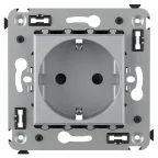 Avanti Розетка в стену 2P+E с з/ш Закаленная сталь