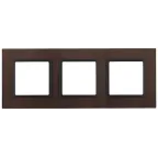 Рамка на 3 поста, стекло, Эра Elegance, бронза+антр, 14-5103-13