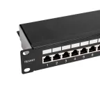 Патч-панель 19дюймов 1U 24 порта STP RJ-45 CAT 5e
