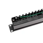 Патч-панель 19дюймов 1U 24 порта STP RJ-45 CAT 5e