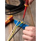 Шина нулевая 63.14 изолятор на DIN-рейку латунь