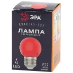 Лампа светодиодная для Белт-Лайт диод. шар, красн., 4SMD, 1W, E27 ERARL45-E27 LED Р45-1W-E27