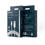 Кабель USB-Lightning для iPhone, metall, steel color, 1m, 18-4247,