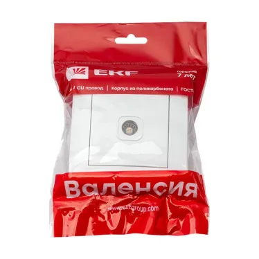 Валенсия розетка телевизионная 1-местная 75Ом 5-862МГц белая