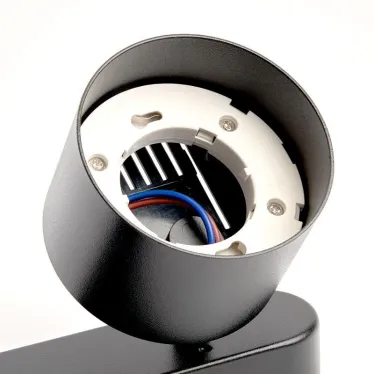 Светильник ДБО 2хGX53 без ламп наклонный черный