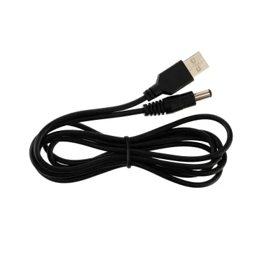 Кабель USB штекер - DC 2.1х5.5мм, 1.5м., черный