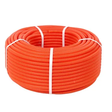 Труба гофрированная ПНД легкая безгалогенная (HF) оранжевая с/з д16 (100м/5500м уп/пал)