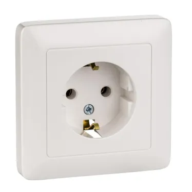 ХИТ Розетка скрытая с заземлением 250В 16А белая