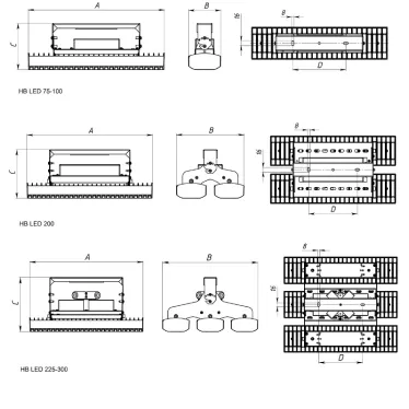Светильник светодиодный HB LED 100 D60 5000K G2