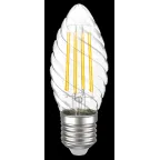 Лампа светодиодная CT35 свеча витая прозрачная 5Вт 230В 4000К E27 серия 360° IEK