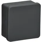 Коробка распаячная двухкомпонентная КМ42455 для открытой проводки безгалогенная (HF) 100х100х50мм IP67 8 вводов черная IEK