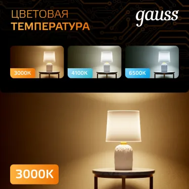 Лампа светодиодная LED 16 Вт 1480 лм 3000К шар G95 теплый E27 AC 220В Black Gauss