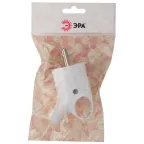 Вилка с/з угловая с кольцом 16A белая (24/480/5760) Vx4-W