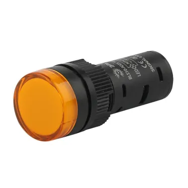 Лампа AD16DS(LED)матрица d16мм желтый 230В AC